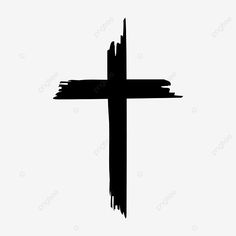 a black and white image of a cross