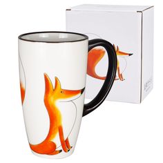 PRICES MAY VARY. 【Unique Design】 Both sides of the fox mug is printed a beautiful orange fox, the fox is smart and elegant. It's the great mug for fox lover and lovely ladies. 【Good-quality Material】 The fox coffee mug is made of high quality ceramics,strong structure, smooth mouth, no scratch or fading,and high safety. Perfect for both hot and cold beverages. Dishwasher and Microwave Safe. 【Perfect Gift】 With beatiful gift box, this ceramic coffee mug is suitable for ideal birthday gift for wom Fox Mug, Orange Mugs, Orange Fox, Red Mug, Mugs For Men, Fox Design, Mens Birthday Gifts, Child Day, Cute Mugs