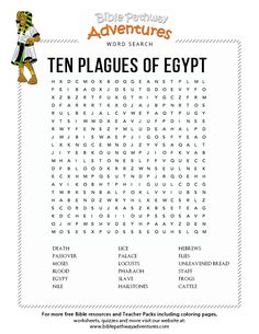 the adventures of peter's denal word search