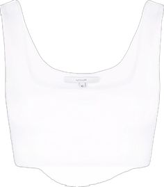 White Cropped Hem Crop Top For Spring, Chic Scoop Neck Crop Top, Chic Cropped Hem Crop Top For Summer, Chic White Cropped Tank Top, Fitted White Cropped Top, White Fitted Top With Cropped Hem, White Fitted Crop Top With Cropped Hem, Fitted White Top With Cropped Hem, Fitted Crop Top With Cropped Hem For Summer