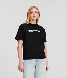 KLJ LOGO T-SHIRT Jeans Logo, Sleepwear & Loungewear, T Shirt For Women, Logo Tee, Logo Tees, Logo T Shirt, Sweatshirt Shirt, Summer Wardrobe, Karl Lagerfeld