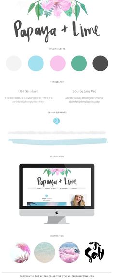 the website design for papama and lime