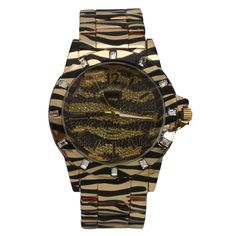 This Womens Animal Print Metal Watch from Olivia Pratt is super trendy, featuring a durable materials band and face, this watch is the perfect addition to your accessory collection. Olivia Pratt is always looking after new designs to improve your style! Using the best quality materials available in all of our products to ensure long durability in your every day wear. Please be aware, color vibrancy of the product might change from device to device. If you have questions we're here to help! Color Trendy Gold Metal Watch Accessories, Trendy Metal Analog Watches, Trendy Adjustable Gold Watch, Trendy Adjustable Gold Watches, Trendy Gold Adjustable Watch, Trendy Gold Metal Watches, Trendy Gold Adjustable Watches, Trendy Gold Watches With Metal Dial, Trendy Gold Stainless Steel Watches