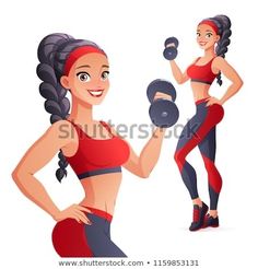 a woman is doing exercises with dumbbells in her hand and smiling at the camera