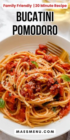 Delicious Bucatini Pomodoro Pasta Diced Tomatoes Recipe, Pasta And Diced Tomato Recipes, Pasta Recipes For Dinner Italian, Bucatini Pasta Recipes, Pasta Tomato Recipes, Bucatini Pomodoro, Lunch Ideas Pasta, Buitoni Recipes, Pasta With Diced Tomatoes