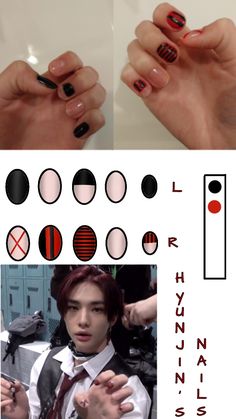 Kpop Nail Ideas Straykids, Stray Kids Dominate Nails, Stray Kids Inspired Nails Ate, Kpop Inspo Nails, Kpop Nails Designs Skz, Skz Themed Nails, Straykids Inspired Nails, Hyunjin Nails Designs, Straykids Ate Nails