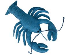 a blue stuffed animal that looks like a lobster