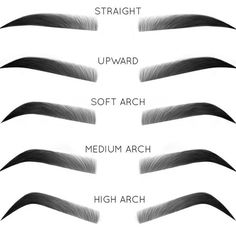 Types Of Eyebrows, Eyebrow Styles, Eyebrow Makeup Tutorial, Arch Brows, Arched Eyebrows