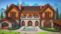 an image of a house in minecraft