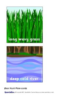 two different types of water and grass are shown in this graphic above the text, long way grass deep cold river bear hunt cards