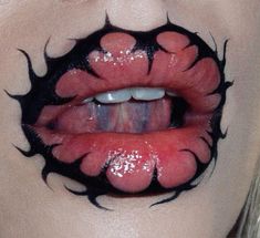 dm for credit or removal Wonderskin Lip, Colored Eyebrows, Metal Makeup, Funky Makeup, Drag Make-up, Punk Makeup, Graphic Makeup, Rave Makeup, Swag Makeup