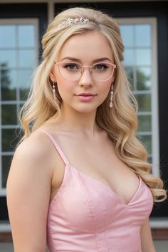 Blushing Belle, prom makeup look, prom hairstyle and makeup look Pantone Wedding, Pale Pink Dress, Wedding Roles