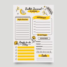 Alfabet Font, Journal Elements, Bullet Planner, Journal Templates, Weekly Planner Template, Bullet Journal Planner, Routine Planner, Planner Stationery