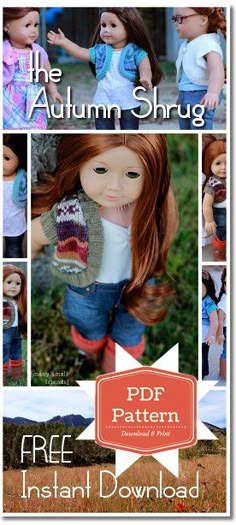 the autumn shrung doll is featured in this free pattern