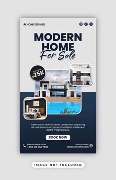 modern home for sale flyer template