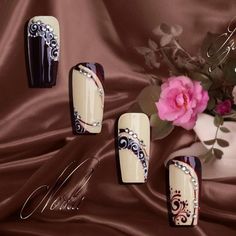 Unghie Nail Art, Vintage Nails, Lace Nails, Nail Art Wedding, Nails Desing, Beautiful Nail Designs, Nail Art Galleries