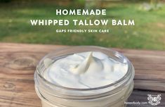 Easy Homemade Whipped Tallow Balm - Honest Body Homemade Tallow, Whipped Tallow Balm, Skin Cream Recipes, Whipped Tallow, Easy Skincare, Tallow Balm, Digestive Supplements