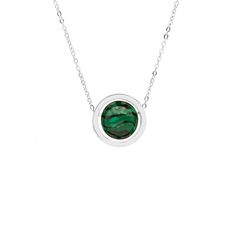 "Natural Malachite stone witth a circle pendant chain necklace made with stainless steel. This necklace is a water-resistant, and you can wear them all day long without taking them off.  Type of chain: Cable Chain Also, we can make it longer or shorter if you want it. Chain thickness: 1 mm Pendant size: 15x 15 mm Stone size: 10 mm Clasp: lobster clasp. Cable chains are one of the classic types of necklace chain links with more highly dependable, durable, stability and resistance. This Beautiful necklace, it is from \"My Energy\" Jewelry Collection, is a collection that differentiates you, inspired by the energies of precious stones, making you feel safe, positive, unique and protected wherever you go.  The Circle is a universal sign that symbolizes eternity, life wholeness and perfection. Types Of Necklace, Fidget Necklace, Energy Jewelry, Malachite Necklace, Necklace Stone, Malachite Stone, Circle Pendant Necklace, Chain Links, Feel Safe