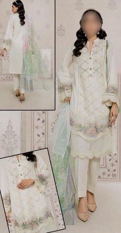 Milky White color *Fabric Details* *Shirt, Trouser Cotton* *Dupatta Silk* *Front  heavy embroidered  Chikankari works with  Heavy Embroidered Daman on tissue  1 More Embroidered Daman on tissue included Back plain Sleeves heavy Embroidered  Trouser Plain   Digital silk printed Cotton Dress With Resham Embroidery For Eid, Traditional White Dress With Dabka Work, Semi-stitched Cotton Dress For Wedding, Semi-stitched Cotton Wedding Dress, Elegant Semi-stitched Cotton Dress, Summer Cambric Dresses With Dabka Work, Elegant Cotton Dresses For Eid, Cotton Dress With Dabka Work For Eid, Traditional White Embroidered Dress With Dabka Work