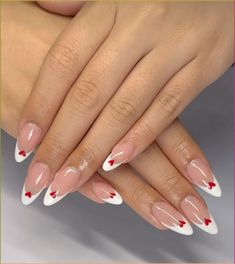 #simplistic #hearts #french tips Simplistic Nail Designs, Heart Nails French Tip, French Tip With Hearts, French Tip With Heart, Heart French Tip, Cute Heart Nails, Birthday Nail Designs, Quick Nail, Heart Nail Designs