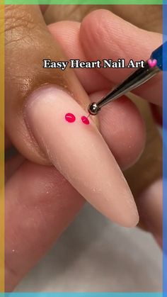 Quick and simple way to draw the cutest hearts for nail art 🥰 💗 #easynailartideas #easynailarttutorial #heartnailart #loveheartnails  #nailartheart #valentinesnailsideas #beginnernailadvice  #beginnernailart #athomenails #diynails #diymanicure #lovenails #heartnails #nailtech #cutenails Beginner Nail Designs, Nail Art Simple, Valentine Nail Art, Nail Drawing, Romantic Nails, Nail Designs Tutorial, Nail Art For Beginners, Heart Nail Art, Simple Nail Art Designs