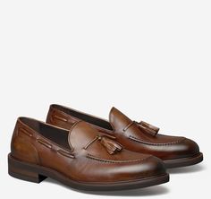 Hartley Tassel Leather Tassel Loafers With Textured Sole, Leather Tassel Loafers With Textured Slip-on Sole, Leather Dress Shoes For Fall Galas, Leather Tassel Loafers With Slip-on Fit, Casual Leather Tassel Loafers With Leather Sole, Classic Leather Shoes For Fall Galas, Classic Slip-on Tassel Loafers With Leather Footbed, Timeless Leather Tassel Loafers, Classic Tassel Loafers With Leather Footbed