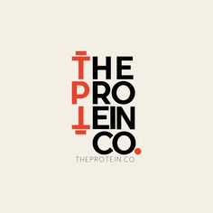 the proein co logo is shown in black and red on a white background with an orange stripe