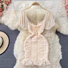 lotus edge sweet collar dress, fairy, bow trim, temperament platycodon dressMaterial:blendedStyle:sweetColor:apricot,blackFeatures:fairySize:(cm):one size 1inch=2.54cm,1cm=0.39cmlength:79,bust:70-92,waist:56-80&ltp&gtNote:Due to different measurement methods,there will be 1-3 error(unite:cm), please understand.</p>&ltbr/>&ltp&gtPlease check the size carefully when you choose items,thank you.</p>&ltbr/>&ltp&gtAll items will arrive in about 20-25 d Cream Fairycore Dress With Ruffles, Fairycore Cream Dress With Ruffles, Apricot Mini Dress With Ruffles, Elegant Apricot Dress With Ruffles, Sweet Beige Fitted Dress, Sweet Fitted Beige Dress, Fitted Apricot Mini Dress With Ruffles, Fairy Core Dress, Cottage Core Dress