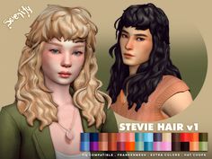 an image of two women with different hair colors and hairstyles for the same person