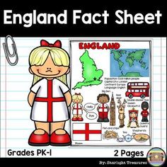 the england fact sheet with pictures and words to describe what countries are in this country