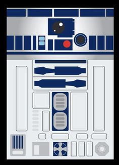 a paper model of a star wars r2d2