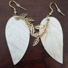 3 Set Of Dangly Earrings. Brand New. Never Worn. No Tags. All Are Neutral In Color. Handmade White Leaf-shaped Earrings, White Leaf-shaped Earrings With Ear Wire, 3 Earrings, Dangly Earrings, Earrings Color, Jewelry Earrings, Women Jewelry, Brand New, Cream