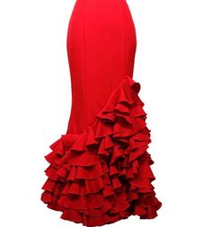 Flamenco skirt with waterfall-shaped ruffles. Fabric: Strech. Flyers: 6. Sizes: XS/S/M/L/XL/XXL Flamenco Skirt, Skirt Tutu, Tulle Long Skirt, Skirt Tulle, Ruffle Maxi Skirt, Womens Skirts, Skirt Maxi, Langer Rock, Stretch Skirt