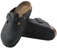 Birkenstock Clogs, Boston Clogs, Black Birkenstock, Birkenstock Men, European Shoes, Black Clogs, Birkenstock Boston, Black Oil, Birkenstock Madrid