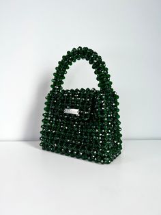 Emerald beaded bag, green beaded bag, shoulder bag, shoulder bead bag, beaded evening bag, luxury handbag, luxury pearl bag, pearl purse This model can FITS :  - Any Phone ( except PRO MAX ) upon request, I can enlarge this bag for your IPhone without any additional fees, when placing an order in the comments, just write your IPhone model ❣️🫶🏻 - flat  - car keys ID  - driver's license  - headphones / AirPods  - cardholder  - cash lipstick  - antiseptic SHIPPING (time 14-20 days) also you can c Green Beaded Bag, Pearl Purse, Beads Bag, Handbag Luxury, Hand Beaded Bag, Bead Bag, Beaded Evening Bags, Kiev Ukraine, Pearl Bag