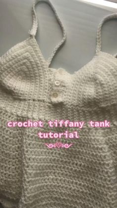 a crochet sweater with the words crochet if fancy tank on it