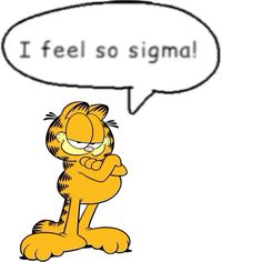 an image of a cartoon cat saying i feel so signa with speech bubble above it