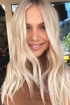 Pretty Blonde Hair, Perfect Blonde Hair, Bright Blonde Hair, Summer Blonde Hair, Blonde Hairstyle, Haircuts Ideas, Creamy Blonde, Natural Blonde, Light Blonde Hair