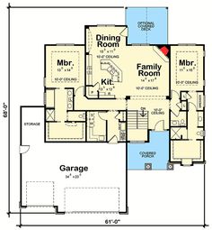 the first floor plan for this house