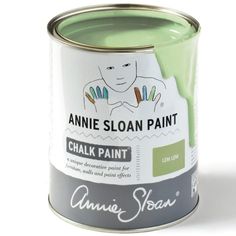 an open can of chalk paint on a white background