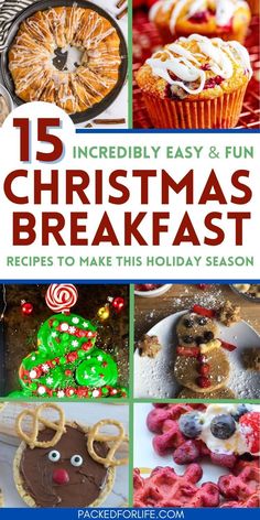 the cover of 15 incredibly easy and fun christmas breakfasts