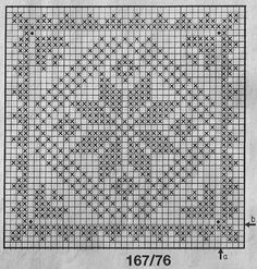 the cross stitch pattern is shown in black and white