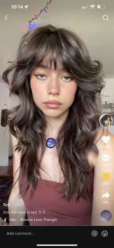 Grunge Haircut, Shaggy Long Hair, Curly Hair Photos, Hair Inspiration Short, Clip Hairstyles, Wolf Cut, Pretty Hair Color