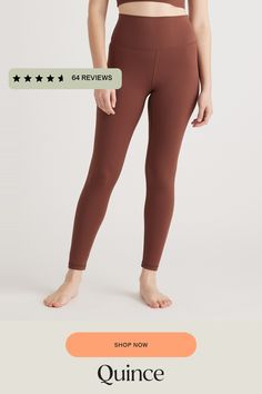 Perfect for yoga, low-impact exercises, and all-day wear, these are the luxe leggings you need in your life. Our Ultra-Form fabric is buttery soft with 4-way stretch and features quick-dry, moisture-wicking, and anti-microbial technology. These leggings are sure to become your favorite pair that you reach for over and over again.  | Quince | Women's Ultra-Form High-Rise Legging in Chocolate, Size Medium, Nylon/Spandex Fog Blue, Lululemon Yoga, Performance Leggings, Low Impact Workout, Beyond Yoga, High Rise Leggings, Quince, Quick Dry, Moisture Wicking