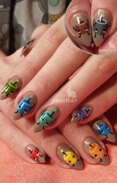 Junimo Stardew Valley Art, Video Game Nails, Junimo Stardew Valley, Stardew Valley Junimo