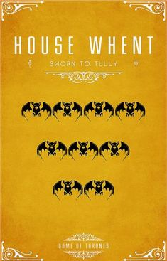 the poster for house whent shows bats in different stages of formation and sizes