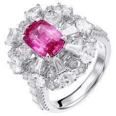 This GEMCOOK JEWELLERY 2ct Super Hot Pink Mahenge Spinel Ring is a stunning piece of jewelry. Its 2ct Super Hot Pink Mahenge Spinel stone is a rare find and will make a beautiful addition to any collection. With its vibrant color and high quality, this ring is sure to stand out and become a cherished possession for years to come. Experience the radiance of the GEMCOOK JEWELLERY 2ct Super Hot Pink Mahenge Spinel Ring. With its stunning 2ct Super Hot Pink Mahenge Spinel, this ring will add a touch Hot Pink Ring, Spinel Stone, Spinel Jewelry, White Stone Ring, Spinel Ring, Pink Ring, Gem Stone, White Stone, Cocktail Rings