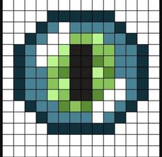 an image of a cross stitch pattern in blue, green and white with the letter c on it