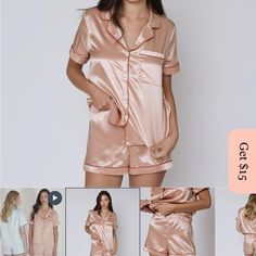 Small Pink Silk Sleepwear Set From Clementine Sleepwear. Never Worn. Perfect Condition! :-). Feminine Sets For Home, Silk Sleepwear, Silk Set, Sleepwear Sets, Pink Silk, Women's Intimates, Pajamas, Conditioner, Silk