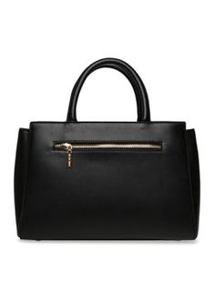 Stylishly stash your essentials in this chic satchel from Anne Klein. | Anne Klein Triple Satchel with Detachable Strap Chic Rectangular Satchel With Zipper Closure, Trendy Formal Satchel With Zipper Closure, Chic Satchel With Metal Hardware For Office, Top Handle Bag With Zipper Closure For Work, Office Satchel With Zipper Closure, Chic Office Satchel With Metal Hardware, Workwear Top Handle Bag With Zipper, Rectangular Work Bags With Zipper Closure, Trendy Satchel With Gold-tone Hardware For Work